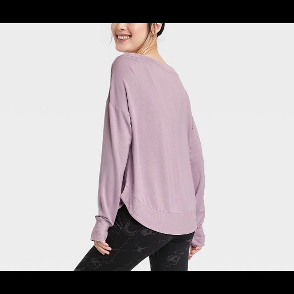 All in Motion™ Women's Super Soft Modal Sweatshirt - Mauve - Picture 3 of 6